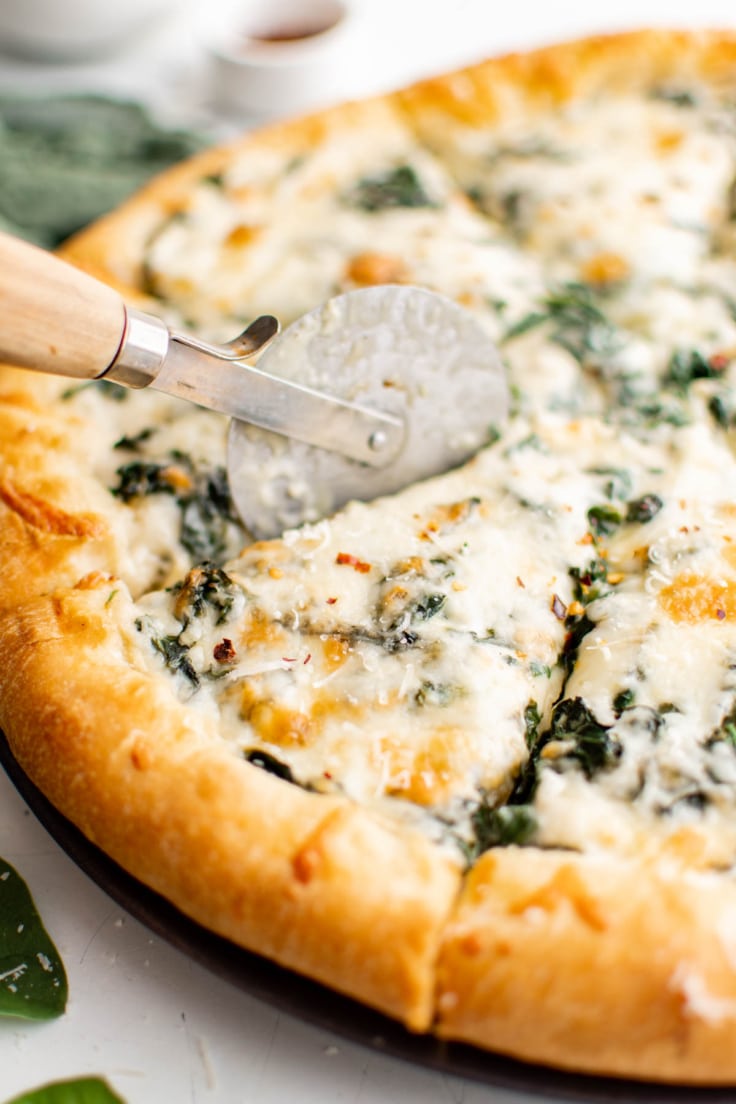 Spinach Alfredo Pizza Yellow Bliss Road