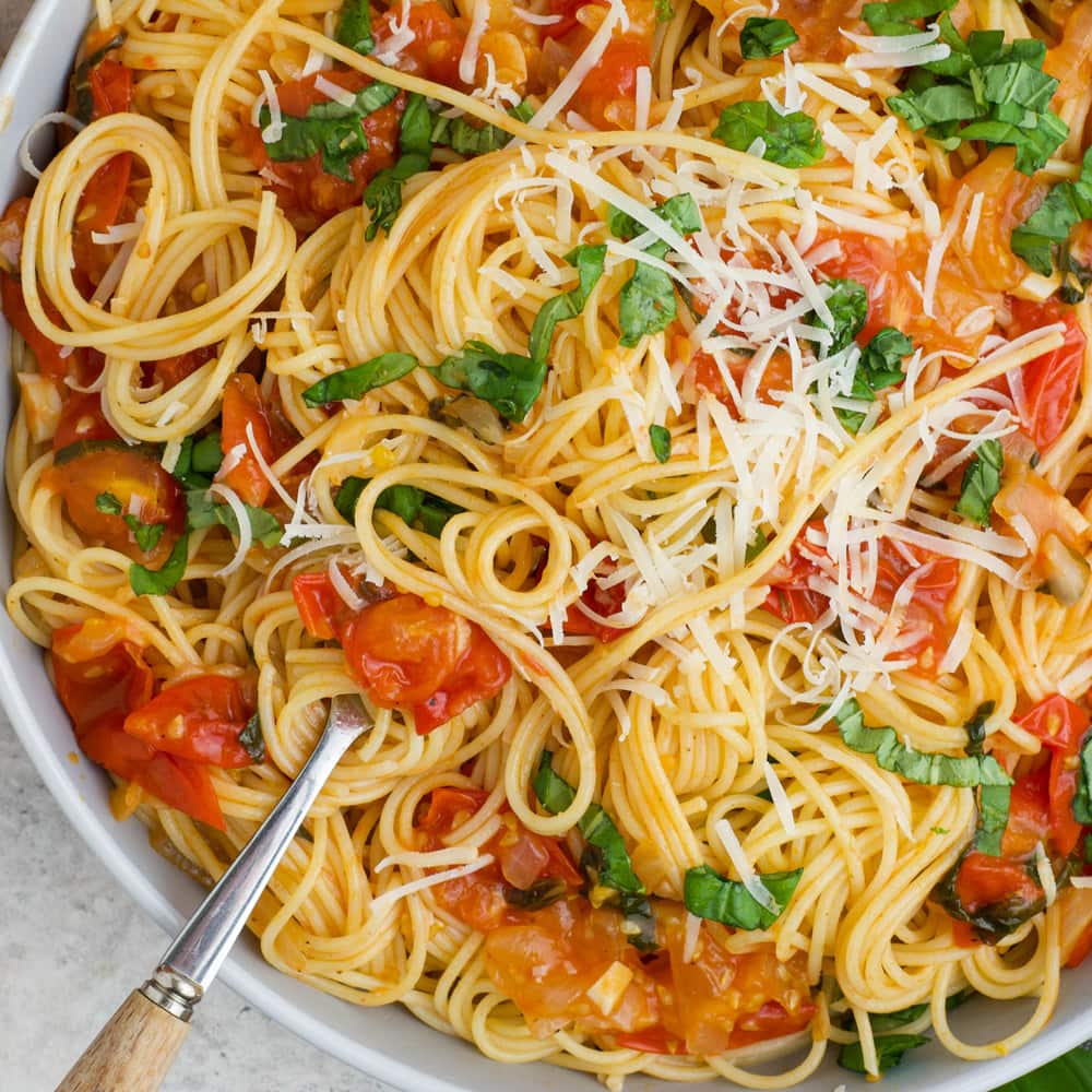 Angel Hair Pasta with Tomatoes (Capellini Pomodoro)