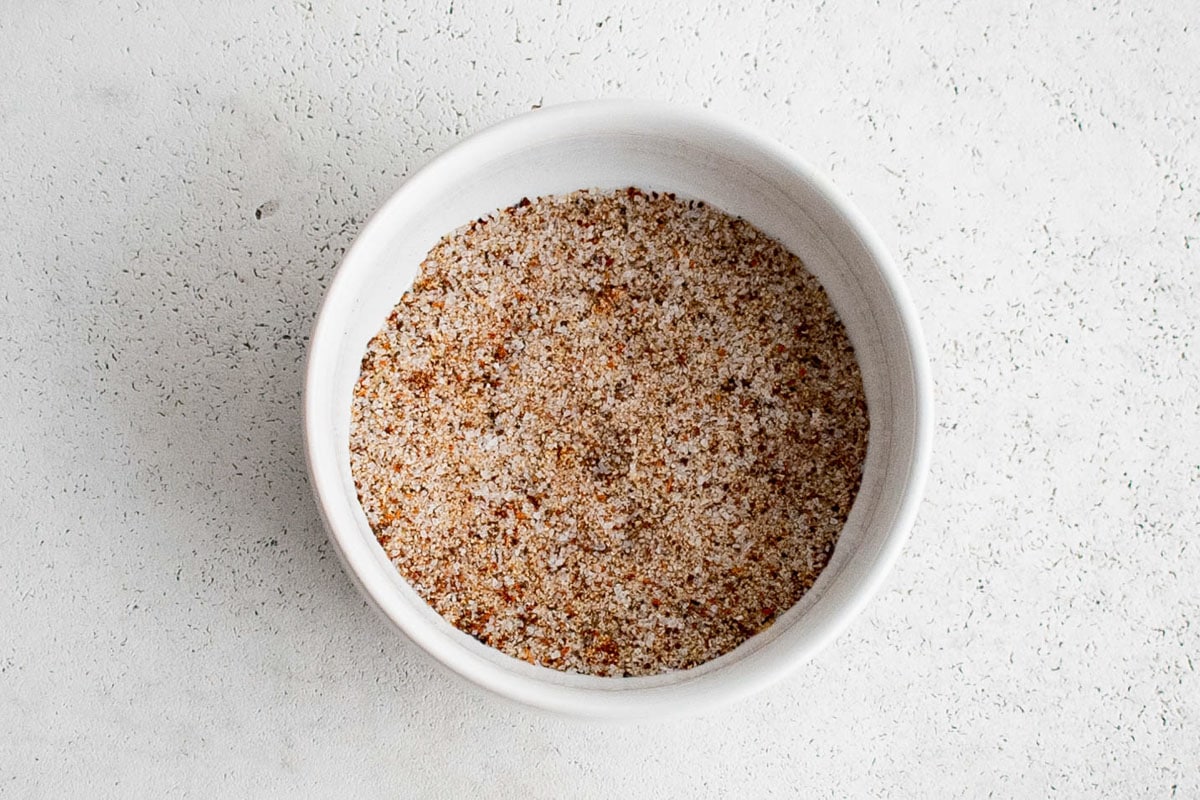 Seasoning mixed in a small bowl.