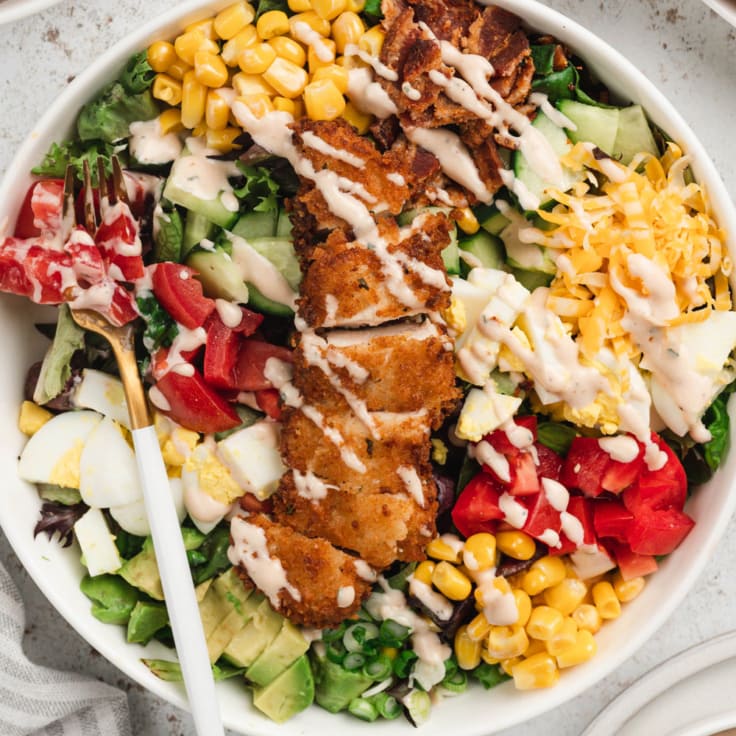 Crispy Chicken Salad | YellowBlissRoad.com