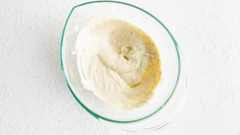 Mayonnaise based dressing for pasta salad.