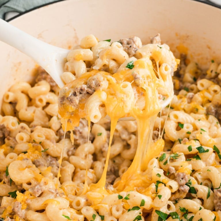 Hamburger Mac and Cheese (Homemade Hamburger Helper)