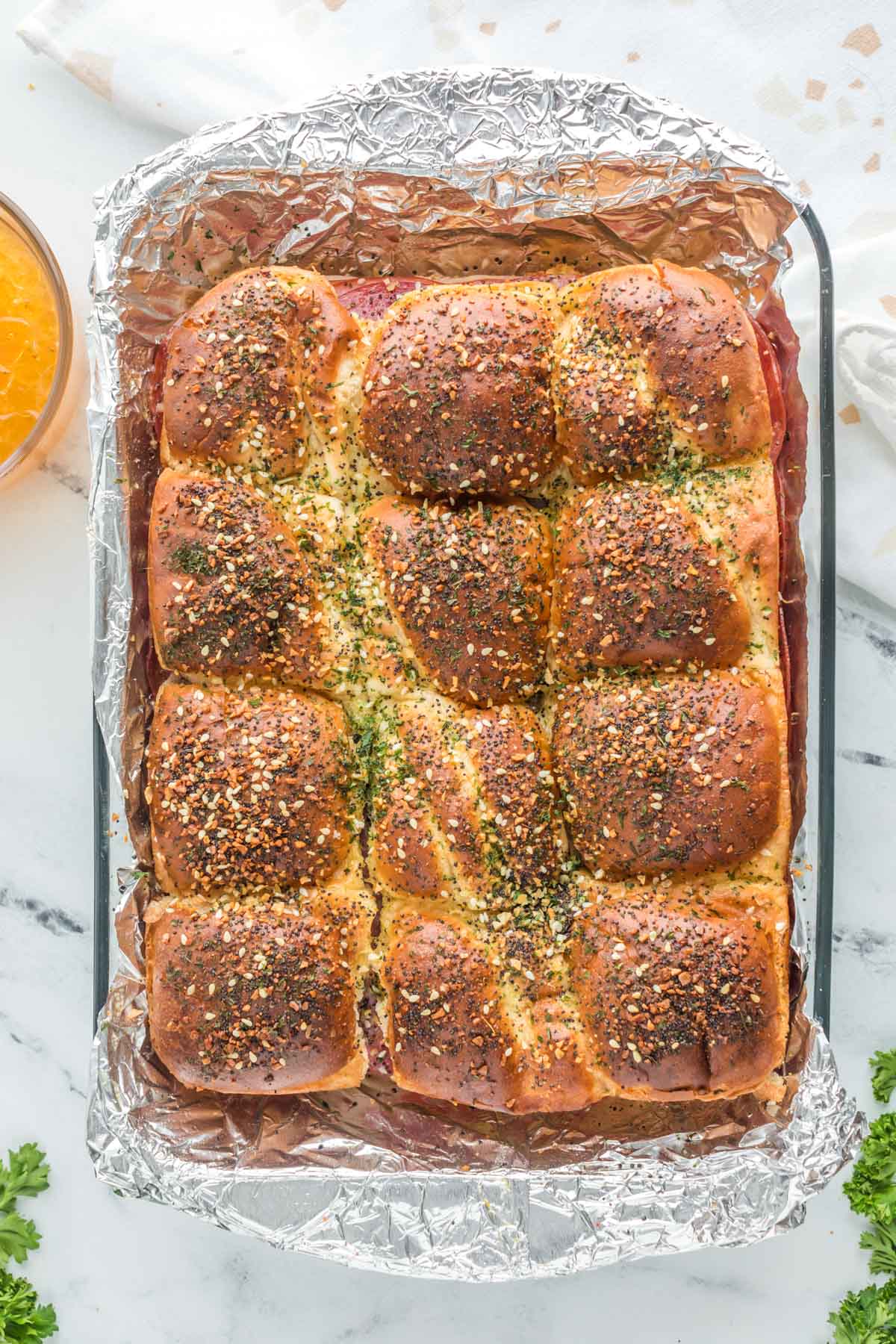 baked hot italian sliders