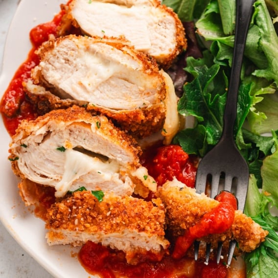 Crispy Mozzarella Stuffed Chicken Breast - Yellow Bliss Road