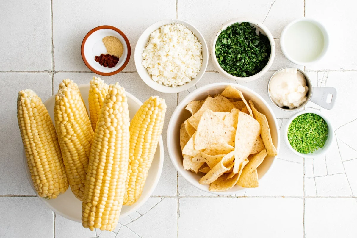 Ingredients for street corn salad