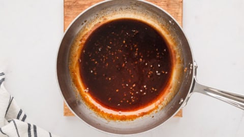 marinade in a sauce pan.
