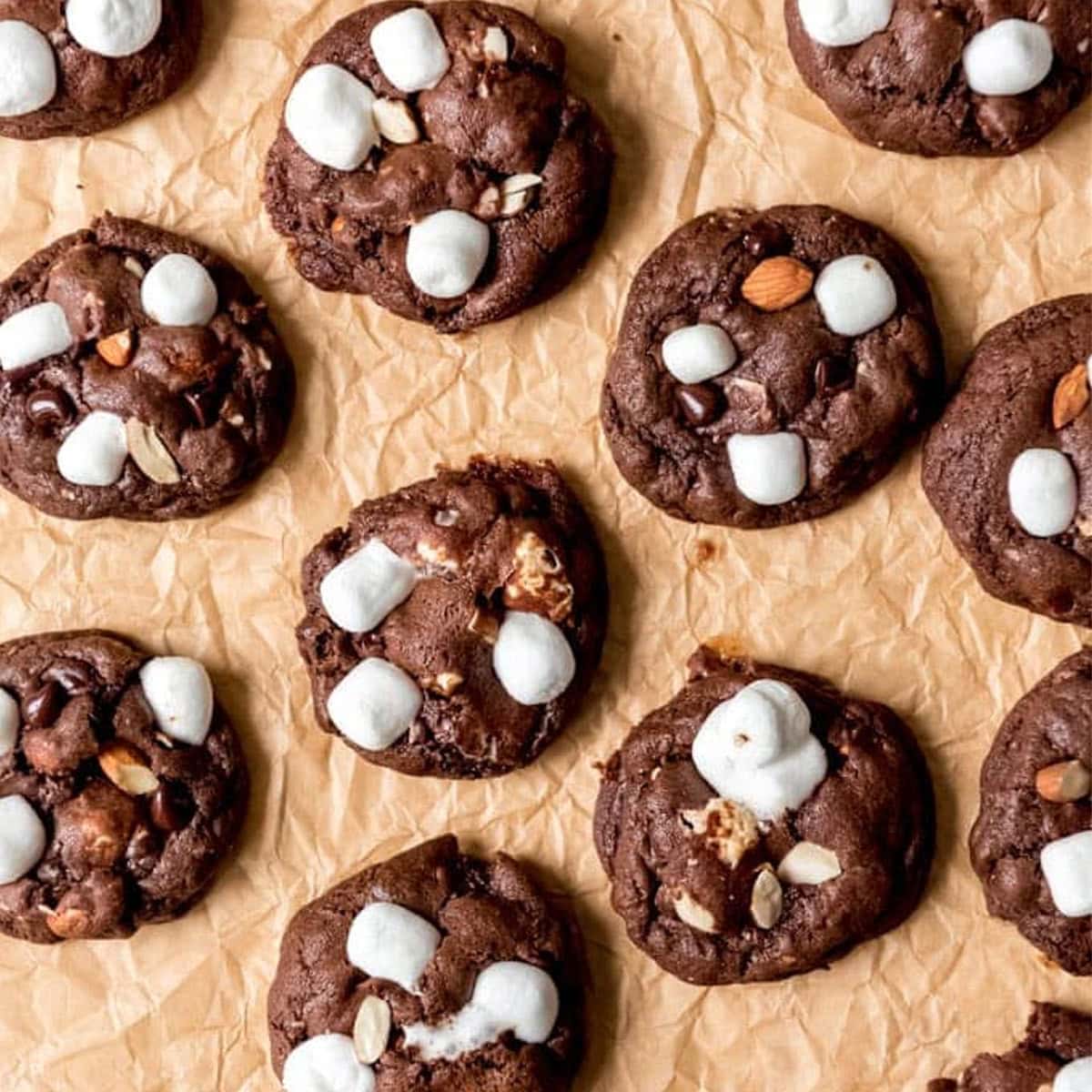 Rocky Road Cookies [www.yellowblissroad.com]