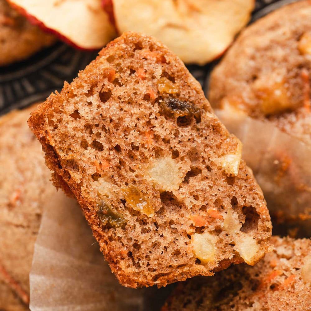 Carrot Apple Raisin Muffins