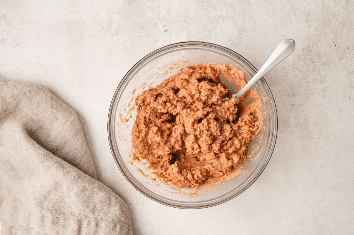Refried beans in a bowl