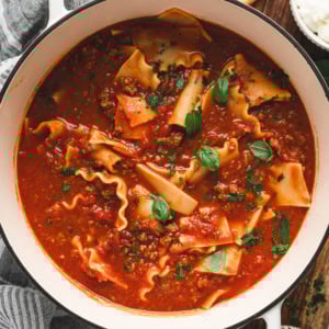 Easy Lasagna Soup Recipe (Stovetop or Slow Cooker)
