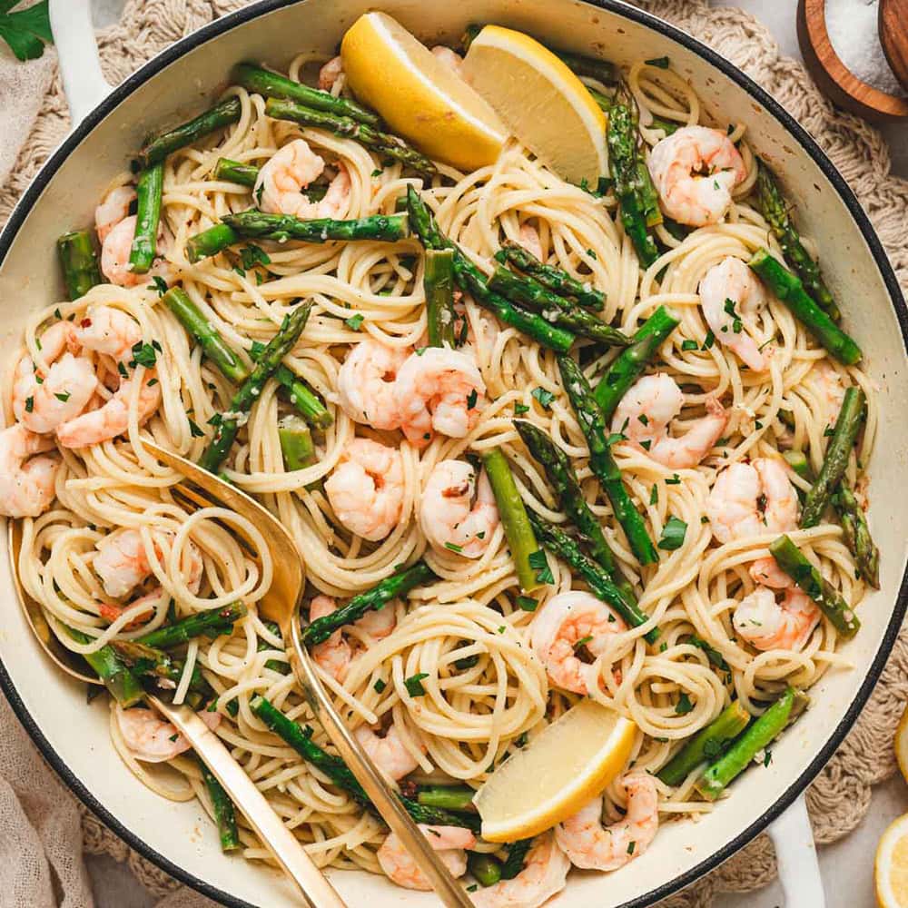 Shrimp and Asparagus Pasta