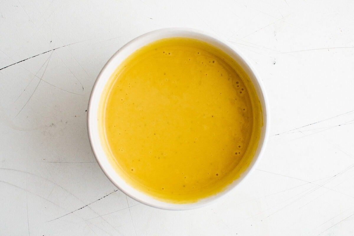 Honey mustard sauce in a bowl